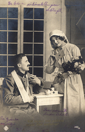 Propagandapostkarte aus den Beständen des Rotkreuzmuseums Regenstauf Propagandapostkarte aus den Beständen des Rotkreuzmuseums Regenstauf