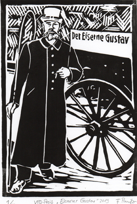 Flavia Panitz: Linolschnitt Eiserner Gustav Flavia Panitz: Linolschnitt Eiserner Gustav